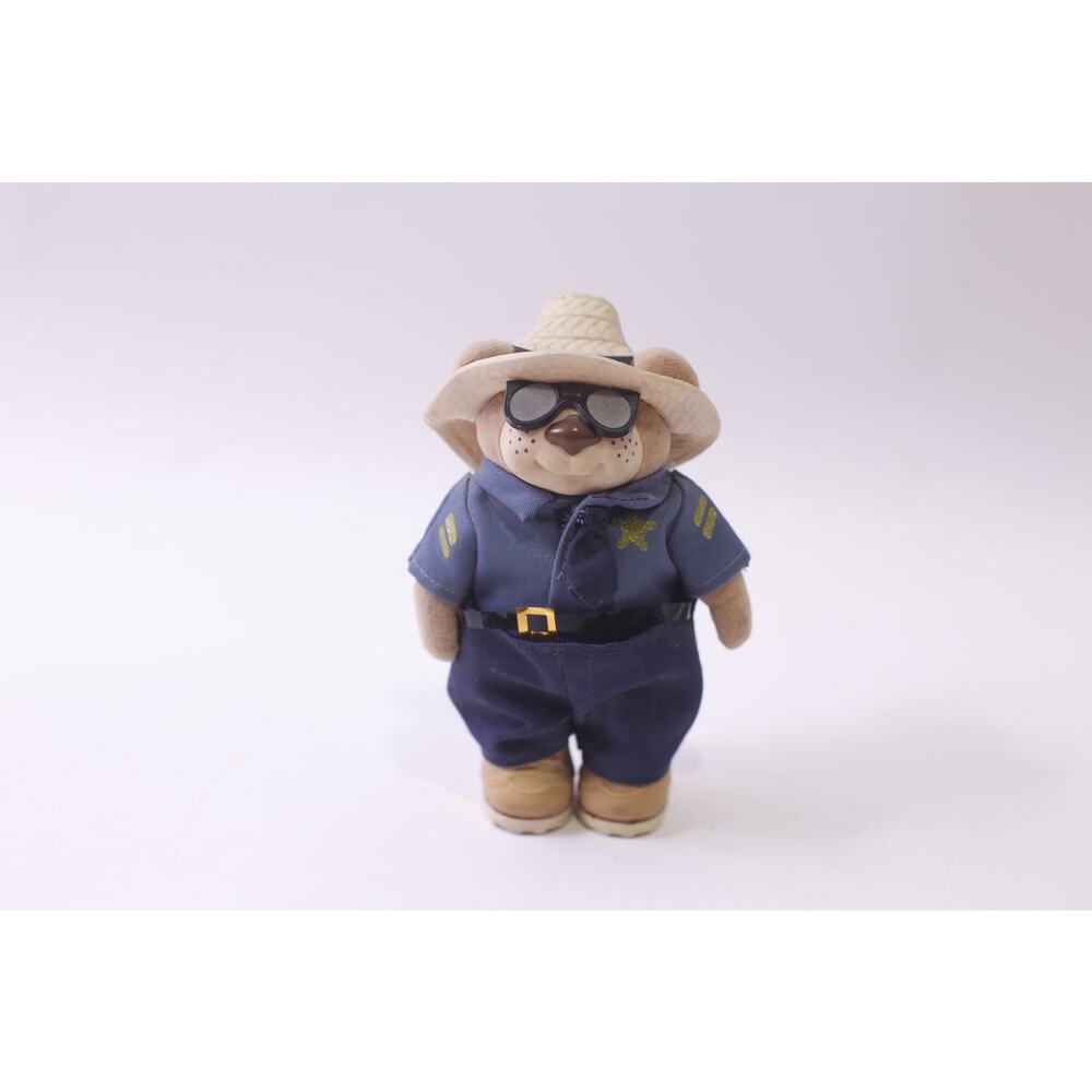 1986, Furskins, Jedgar, Police Bear, Small Plush, Xavier Roberts ~ 250929-WH 770